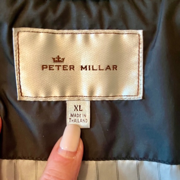 Peter Millar Men's Full Zip Golf Jacket Sze XLarge Black - Picture 8 of 13